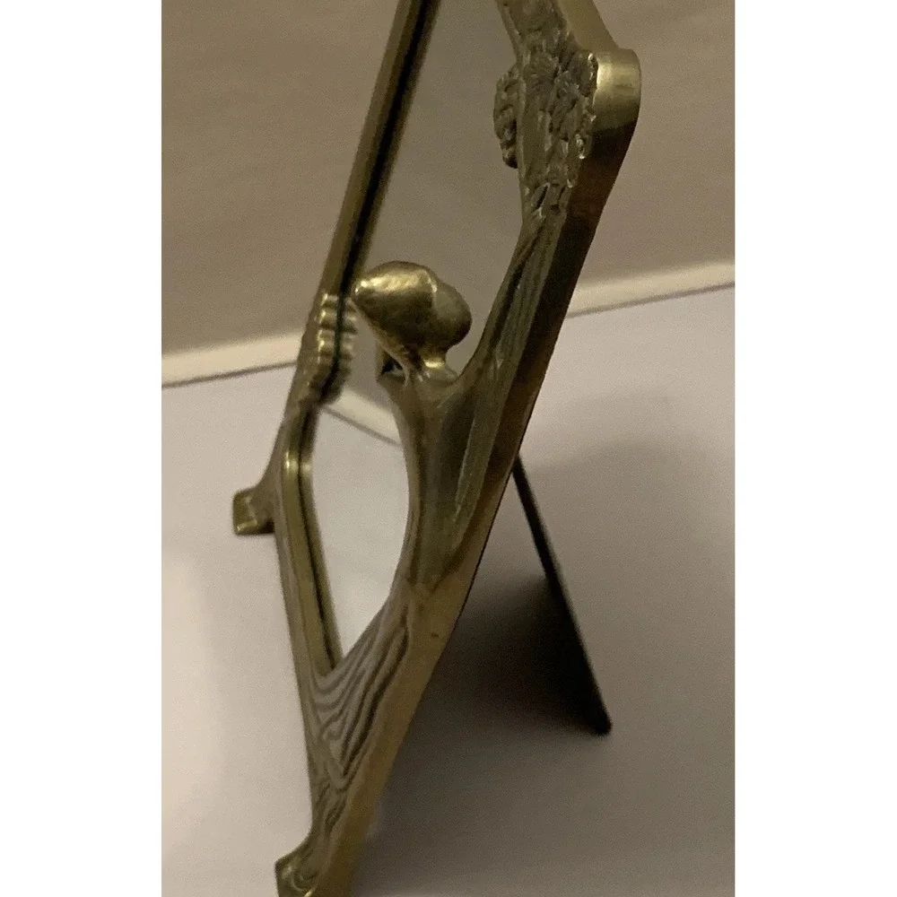 VTG Mirror Brass Framed Art Deco French Country Hollywood Regency Gold Estate